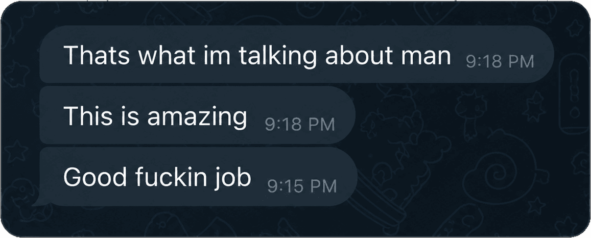 Client testimonial screenshot 7